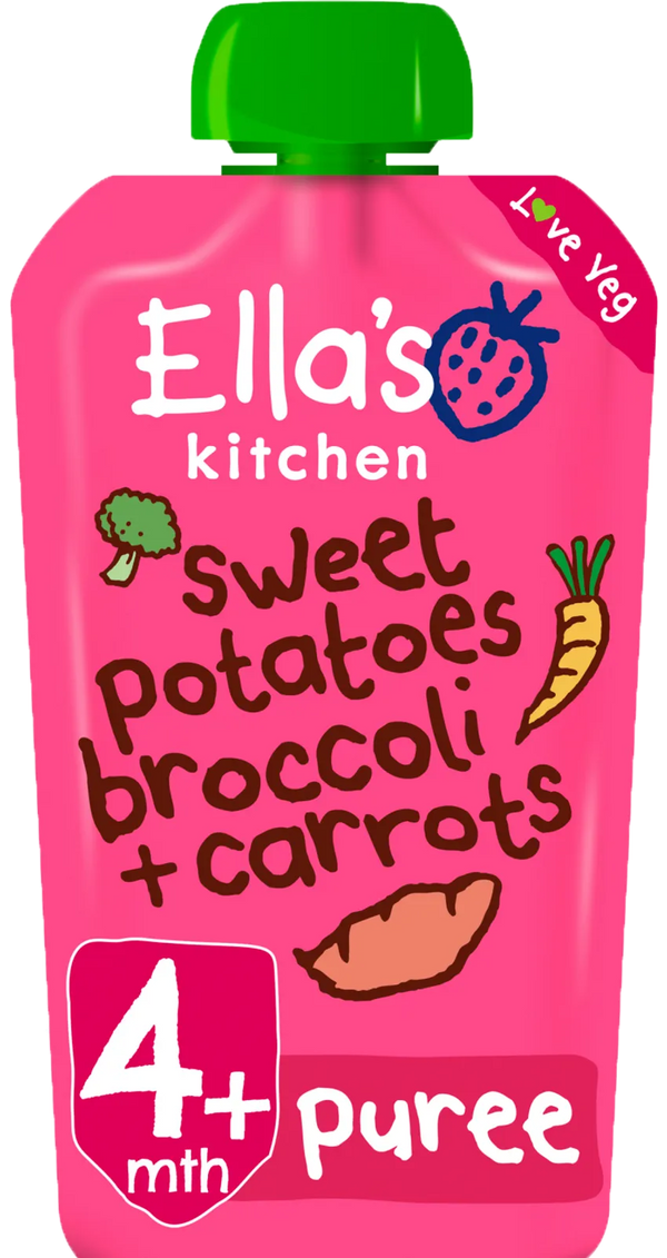 Ella"s Kitchan Sweet potatoes, broccoli and carrots