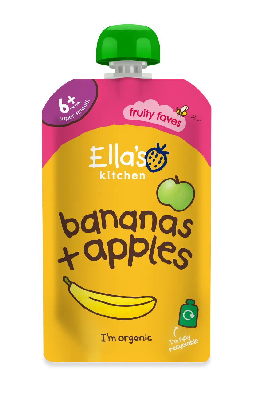 Ella's Kitchen Organic Bananas + Apples Puree 120 g