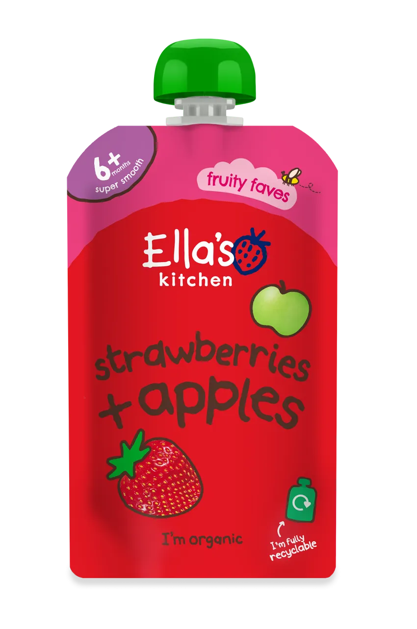 Ella's Kitchen Organic Strawberries & Apples Puree 120 g