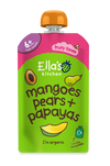 Ella’s Kitchen Organic Mangoes, Pears & Papayas Super Smooth Baby Puree Pouch – 6+ Months, 120g
