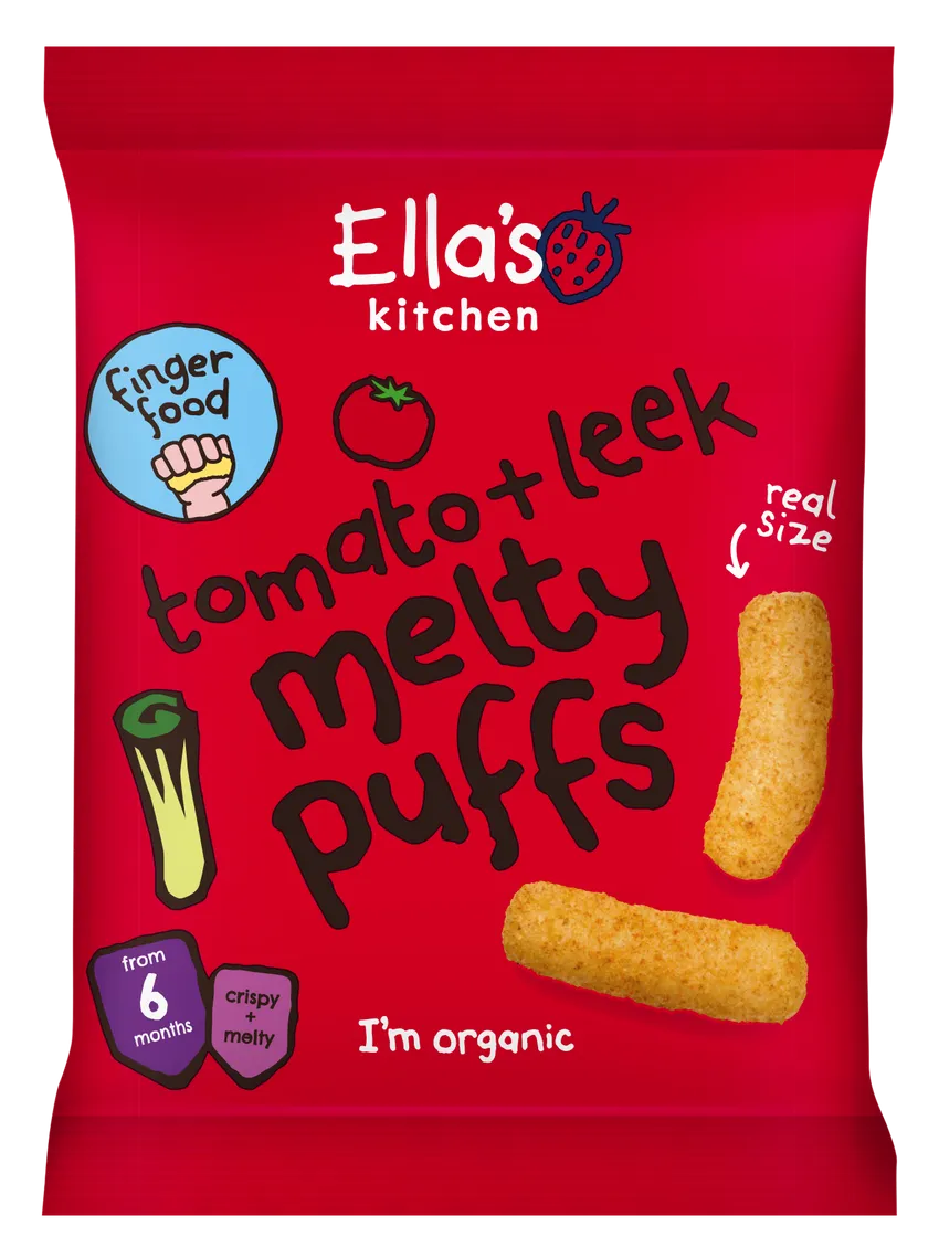 Ella’s Kitchen Organic Tomato & Leek Melty Puffs 20 g