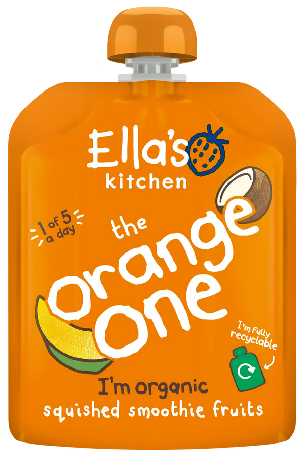 Ella’s Kitchen Organic The Orange One Fruit Smoothie Pouch – 6+ Months, 90g