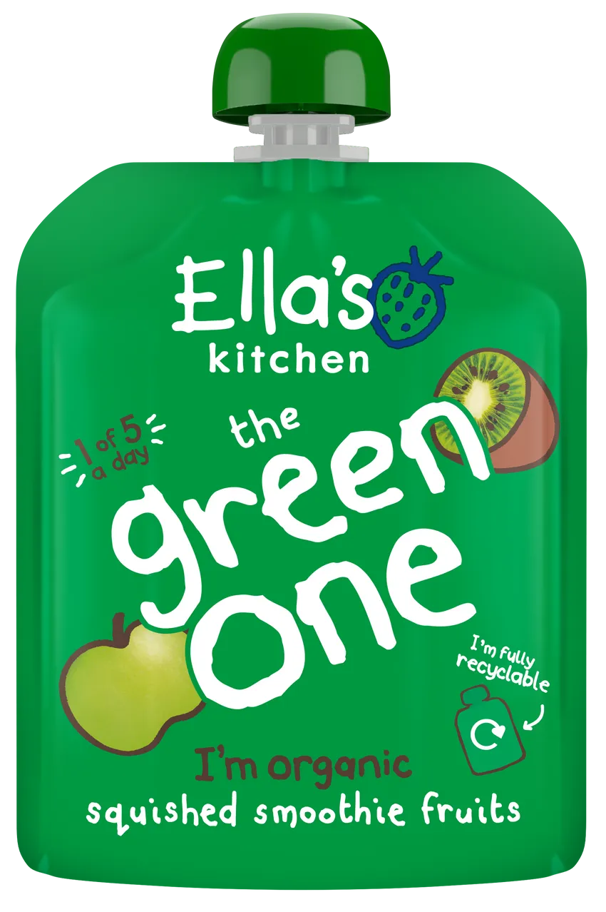 Ella’s Kitchen Organic The Green One Fruit Smoothie Pouch – 6+ Months, 90g