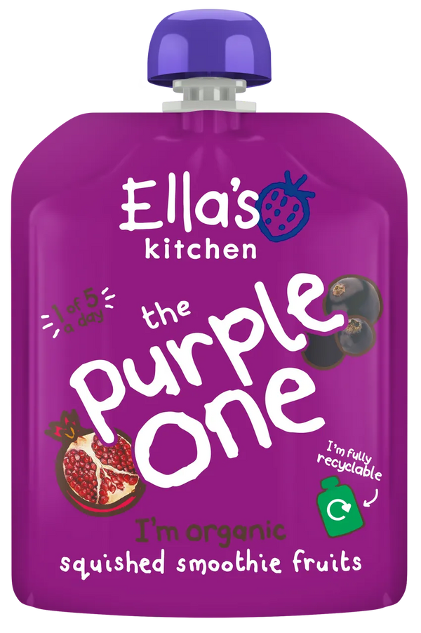 Ella’s Kitchen Organic The Purple One Fruit Smoothie Pouch – 6+ Months, 90g