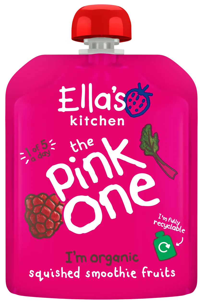 Ella’s Kitchen Organic The Pink One Fruit Smoothie Pouch – 6+ Months, 90g