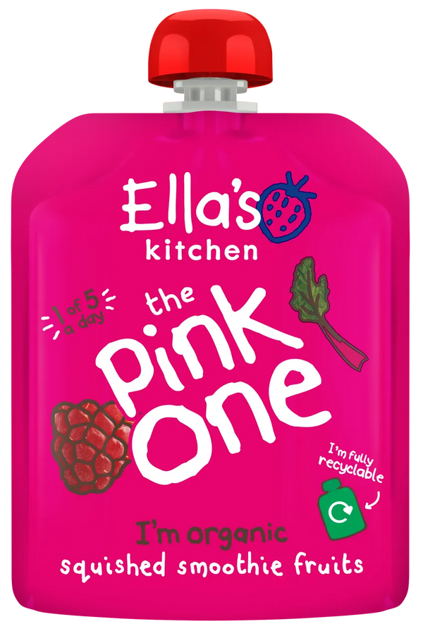 Ella’s Kitchen Organic The Pink One Fruit Smoothie Pouch – 6+ Months, 90g