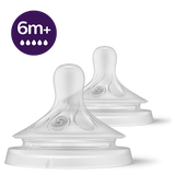Philips Avent Natural Response Extra Fast Flow Teat Flow 5 – 6M+ | Pack of 2 | SCY965/02