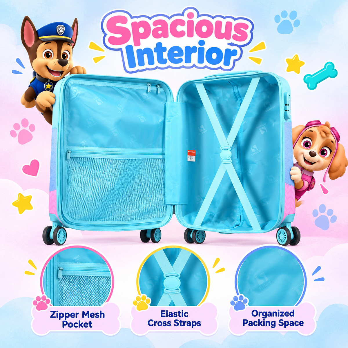 Striders Paw Patrol VIA102 Kids Strolly 18 Inch 46 cm Blue