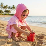 Quad Seven Twirling Ballerina Hooded Towel Poncho for Girls (2–4 Years) – Soft & Absorbent Beach & Bath Robe with Sunglasses