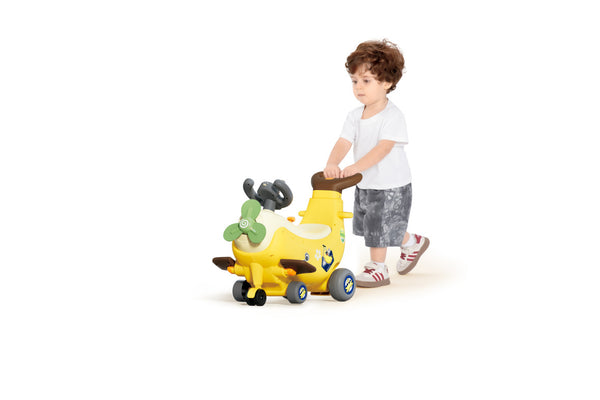 Hola 4-in-1 Banana Plane Ride-On & Push Walker 12M+ Yellow