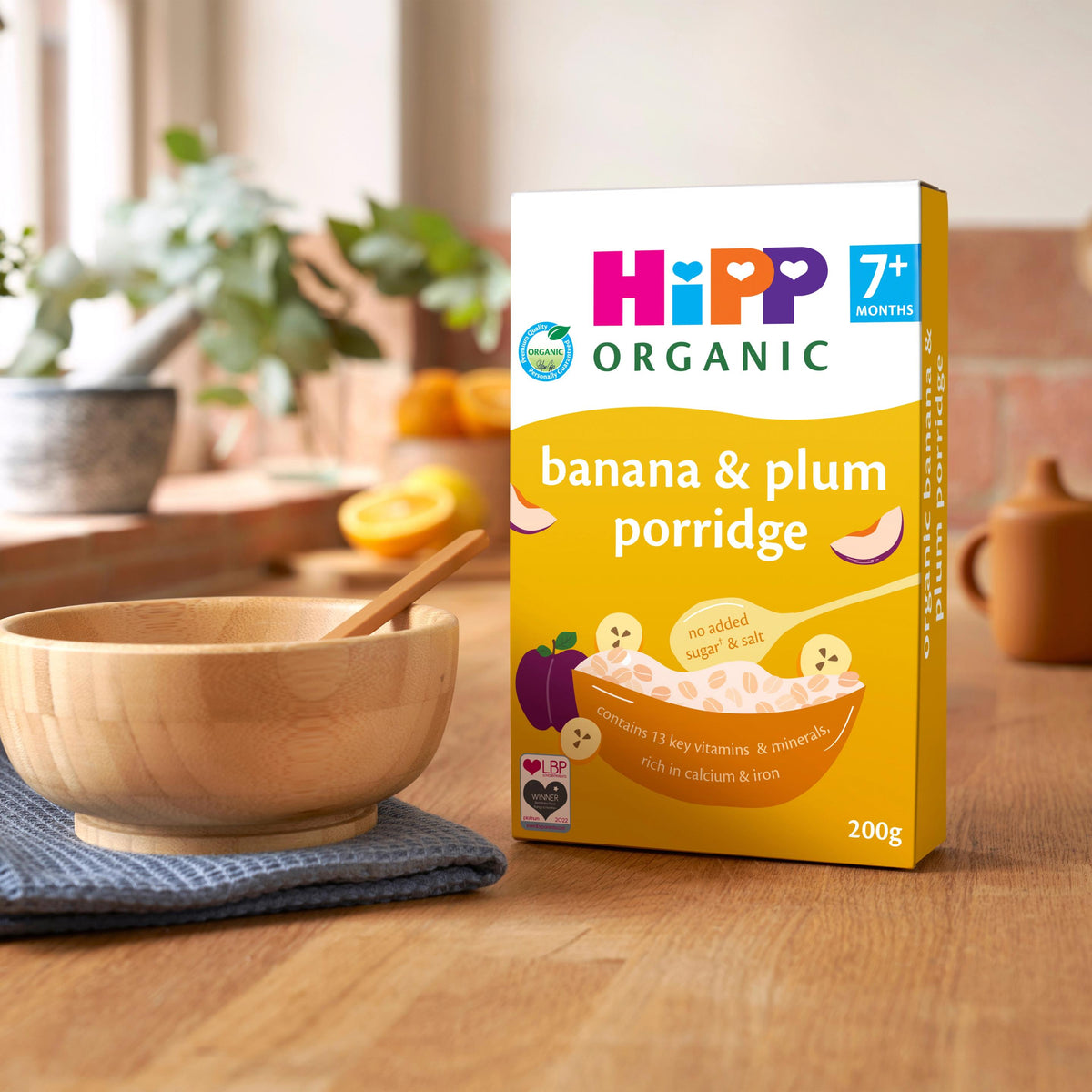 HiPP Organic Banana & Plum Porridge 7+ Months – 200g
