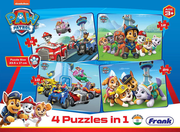 Frank Paw Patrol Jigsaw 4 Puzzle In 1 3Y+