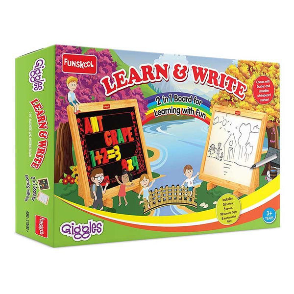 Giggles Learn & Write 2 In 1 Magnetic & Writing Board