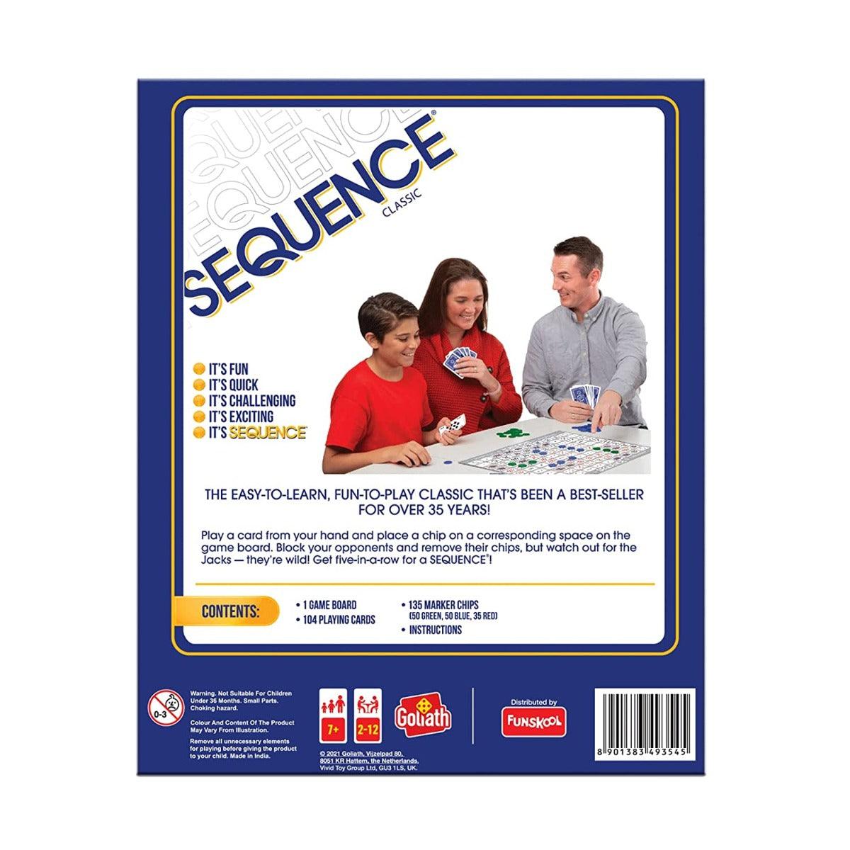 Board Game Funskool The Original Sequence 2–12 Players 7Y+ – Multicolour