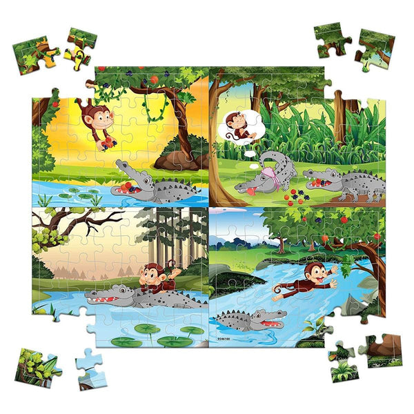 Funskool Traditional Indian Story Series - The Monkey And The Crocodile Puzzle
