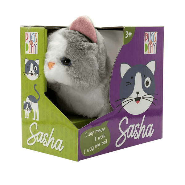 FuzzBuzz Sasha Walking Toy Cat for Kids
