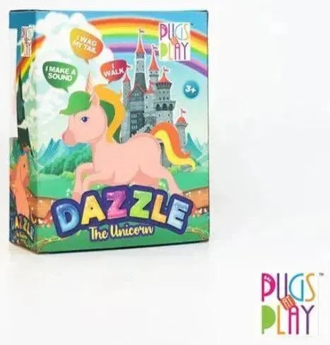 FuzzBuzz Pugs at Play Dazzle the Walking Unicorn One Size Pink