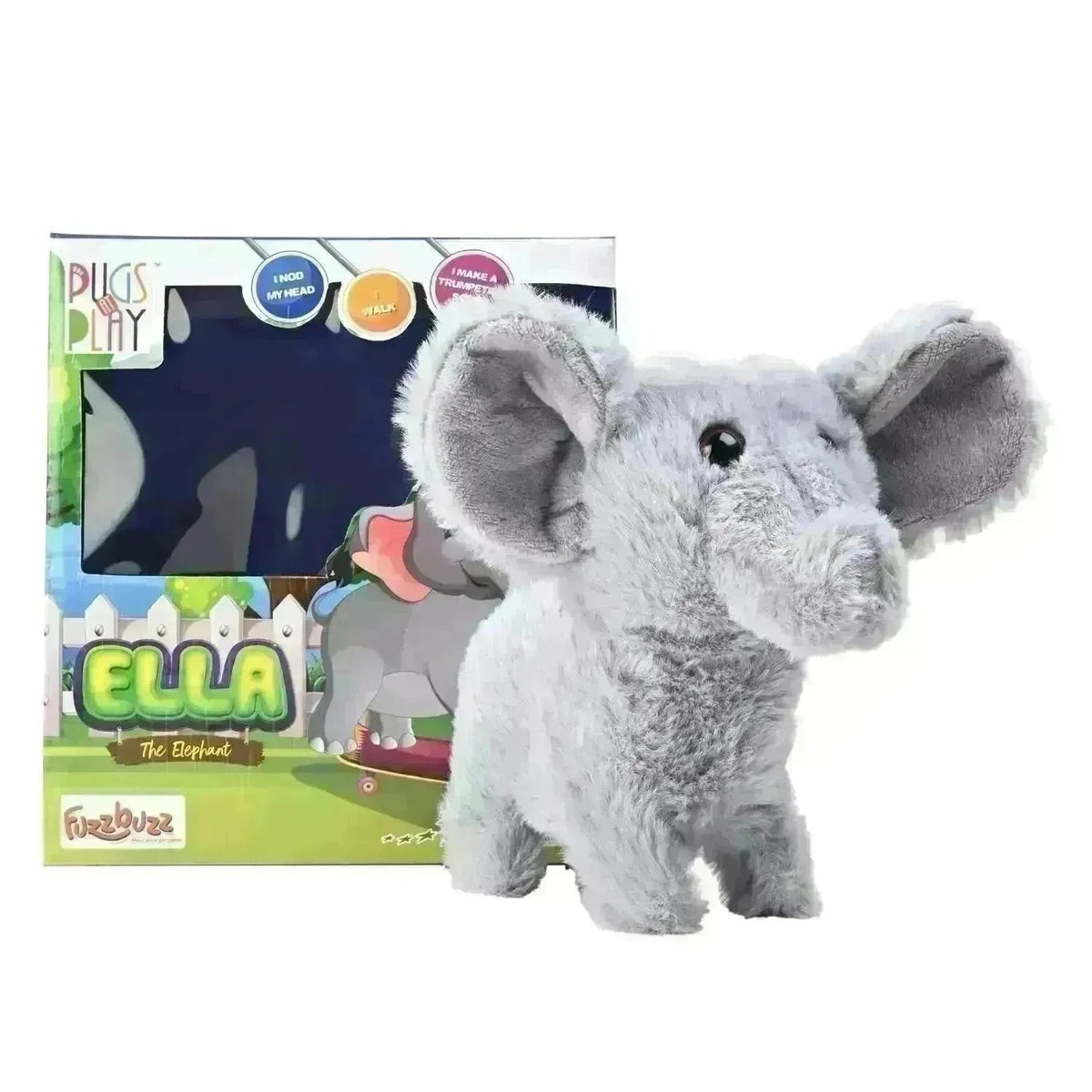 Fuzzbuzz Pugs At Play Ella The Elephant One Size