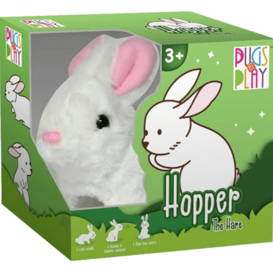 FuzzBuzz Hopper the Hare Interactive Rabbit Toy One Size Multicolour