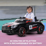 Formula Fun by EMotorad Mercedes-AMG GT4 Electric Ride-On Car 3–6Y – Black