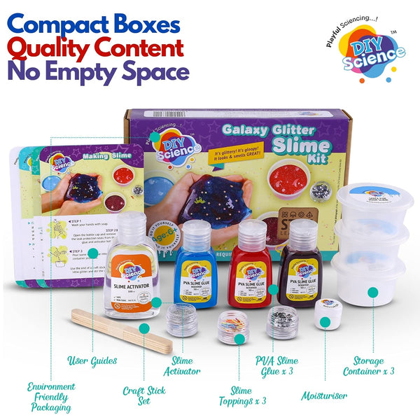 Diy Science Galaxy Glitter Slime Kit
