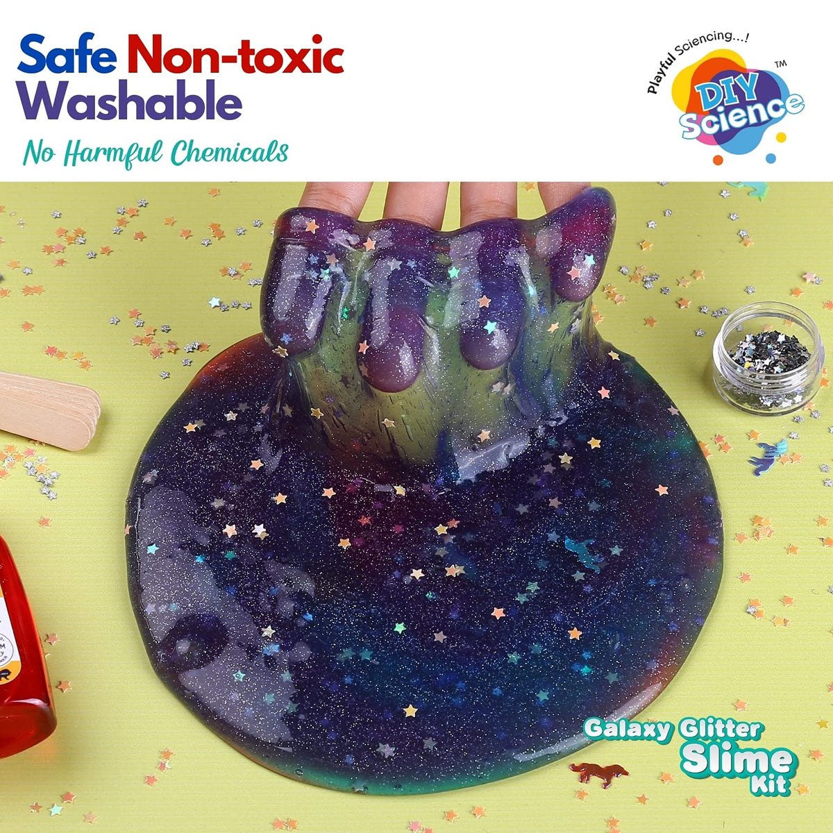 Diy Science Galaxy Glitter Slime Kit