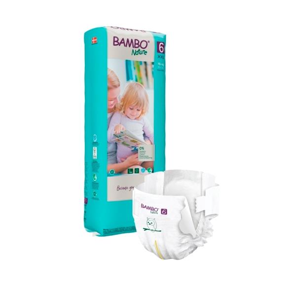 Bambo Nature Skin Friendly Tape Diapers - Xxl (16+ kgs) - Pack of 3 (Monthly Pack)