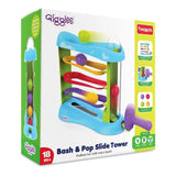 Giggles Bash & Pop Slide Tower-Hammer & Ball Toy 18M+ – Multicolor