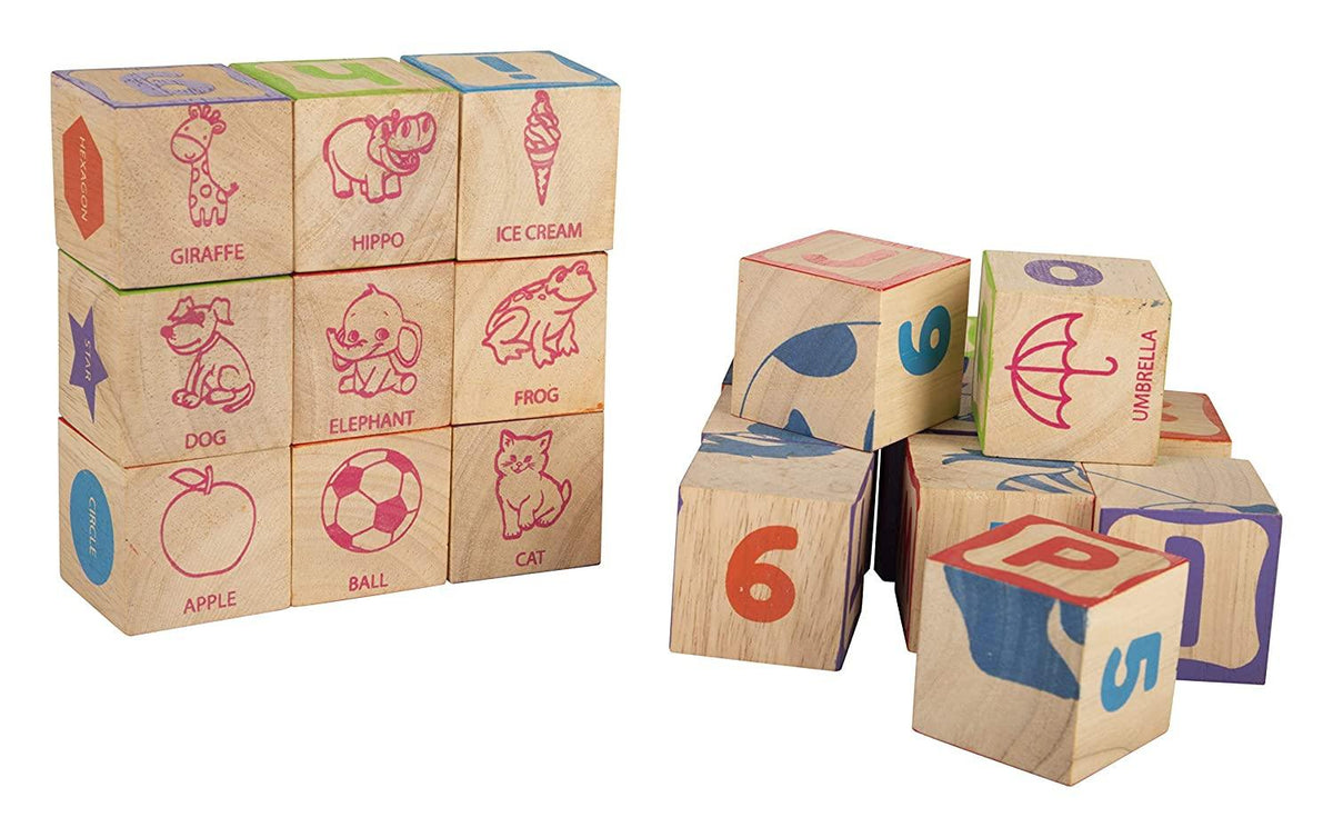 Giggles Info Cubes Learning Blocks 26-Piece 3Y+ – Multicolor