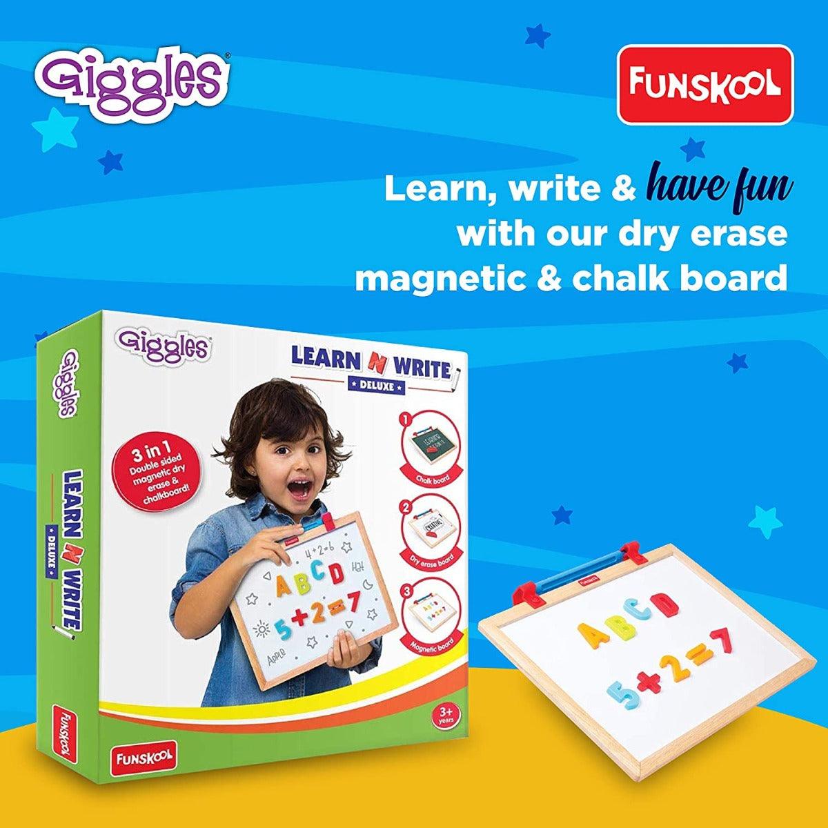 Giggles Learn N Write Deluxe Learning Board 3Y+ β Multicolor