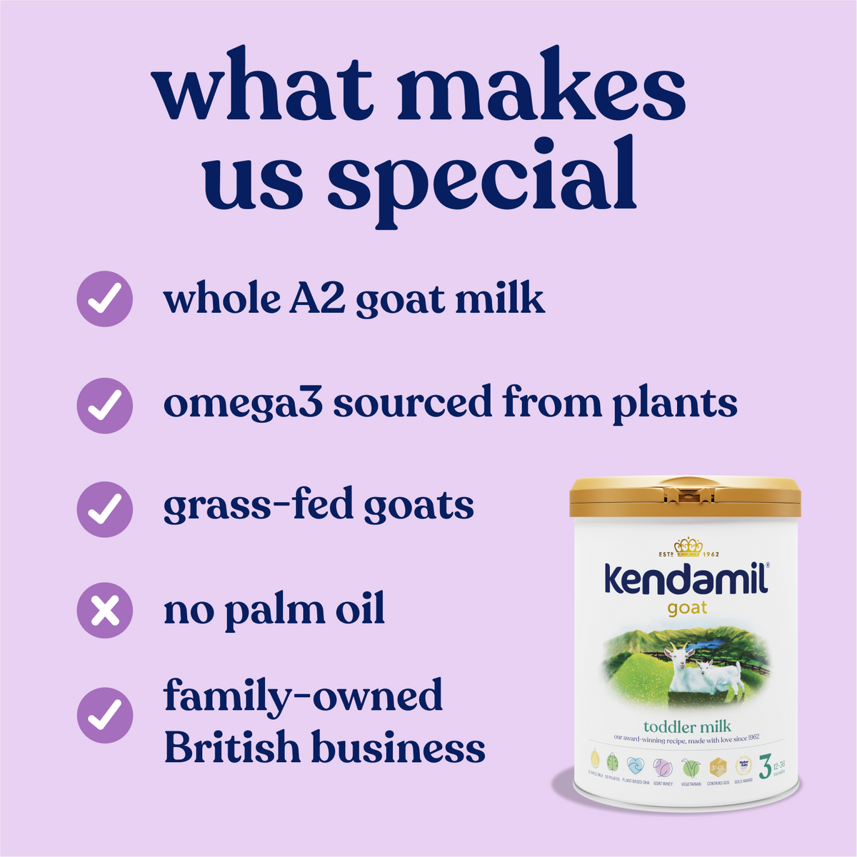 Kendamil Goat Stage 3 Toddler Milk – 12+ Months, 800g
