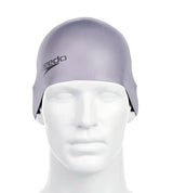 Speedo Plain Moulded Silicone Cap - Gray