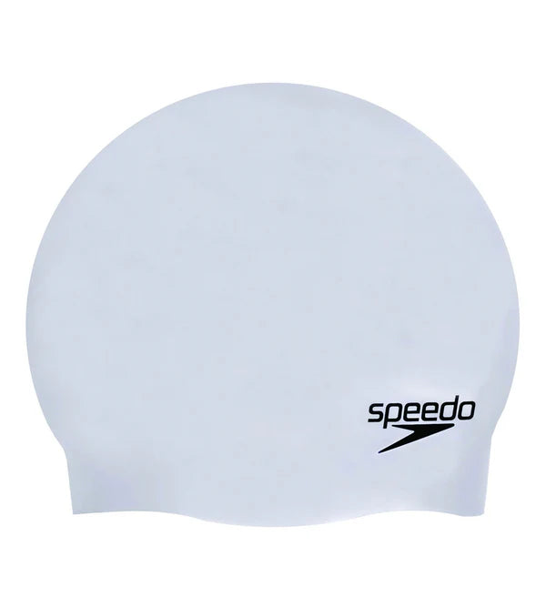 Speedo Plain Moulded Silicone Cap - Gray