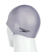 Speedo Plain Moulded Silicone Cap - Gray