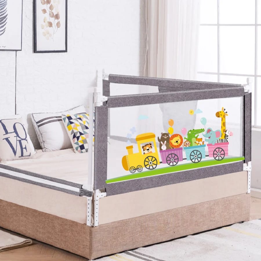 R for Rabbit Bed Rail Safari - Grey