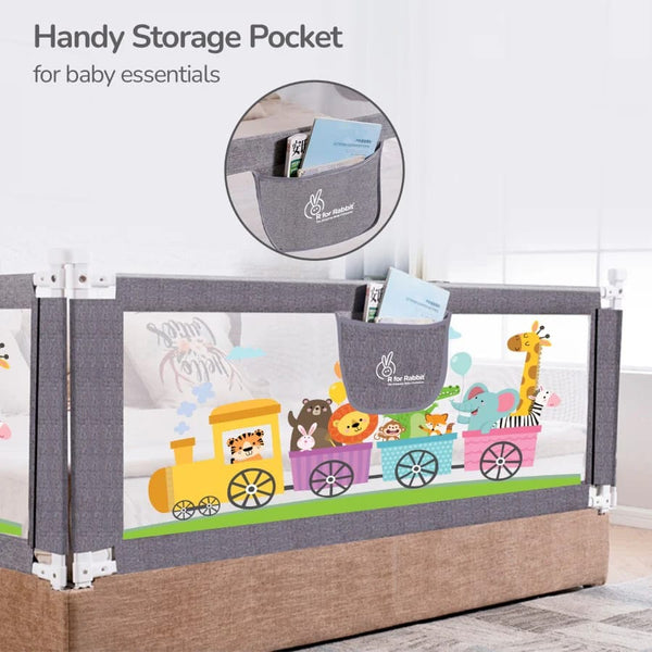 R for Rabbit Bed Rail Safari - Grey