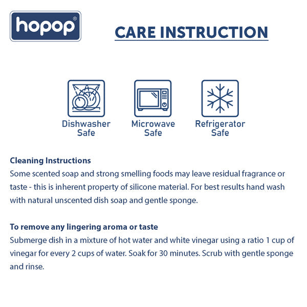 Hopop Silicone Suction Plate - Grey