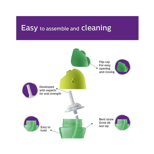 Philips Avent Bendy Straw Cup - Green 300ml