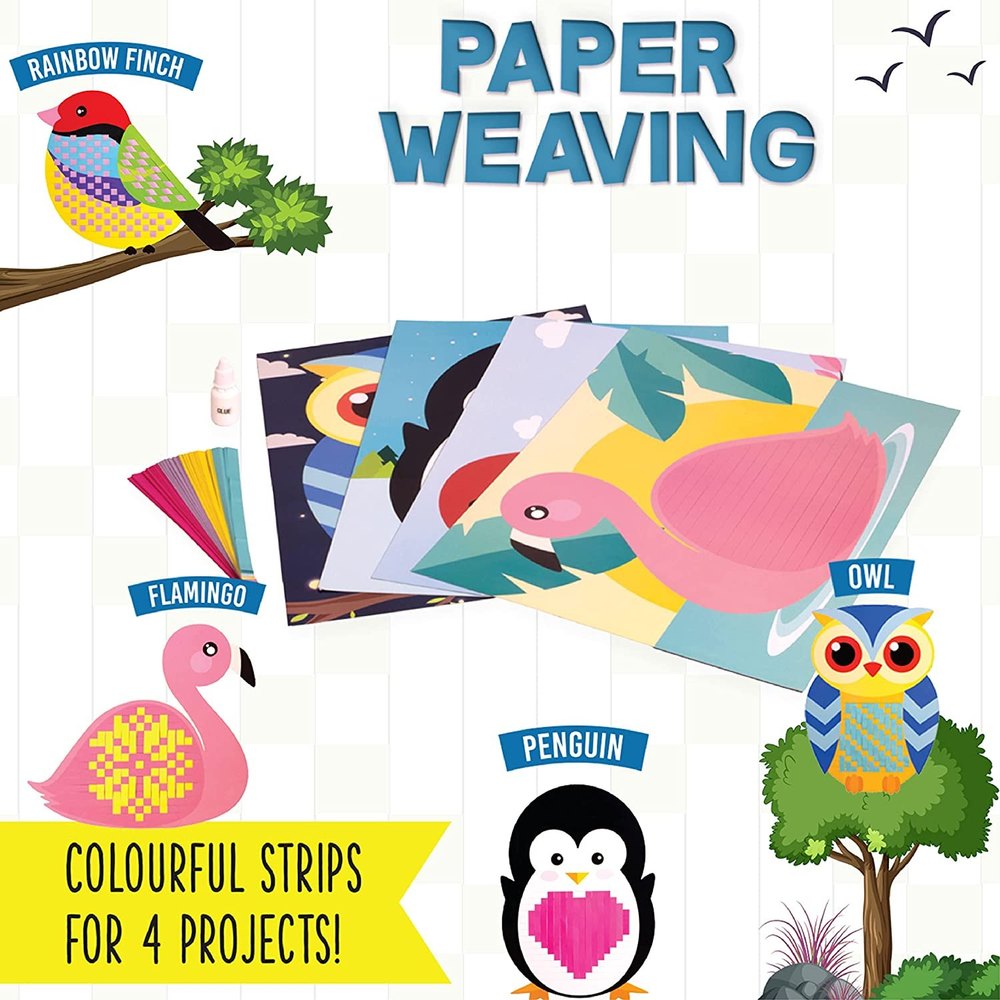 Handycrafts Paper Weaving 4-Project Set 6Y+ – Multicolor