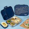Basil Bento Quad+ 3+1 Compartment Stainless Steel Lunchbox with Mini Box 1250 ml Midnight Sora