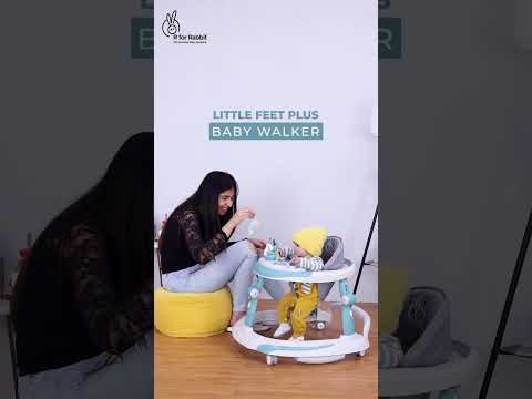 R For Rabbit Little Feet Plus Walker - Detachable Toy Music & Light Blue White