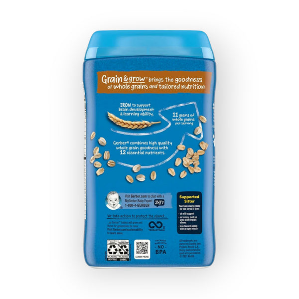 Gerber Baby Cereal 1St Foods, Supported Sitter, Grain & Grow, Oatmeal 227 G