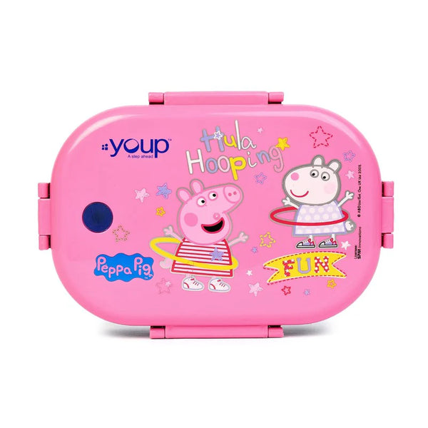 Youp Stainless Steel Silicone Rings Kids Lunch Box - Pink