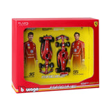 Bburago 1/43 Ferrari SF-24 Set of 2 Formula 1 Models #16 Charles Leclerc & #55 Carlos Sainz