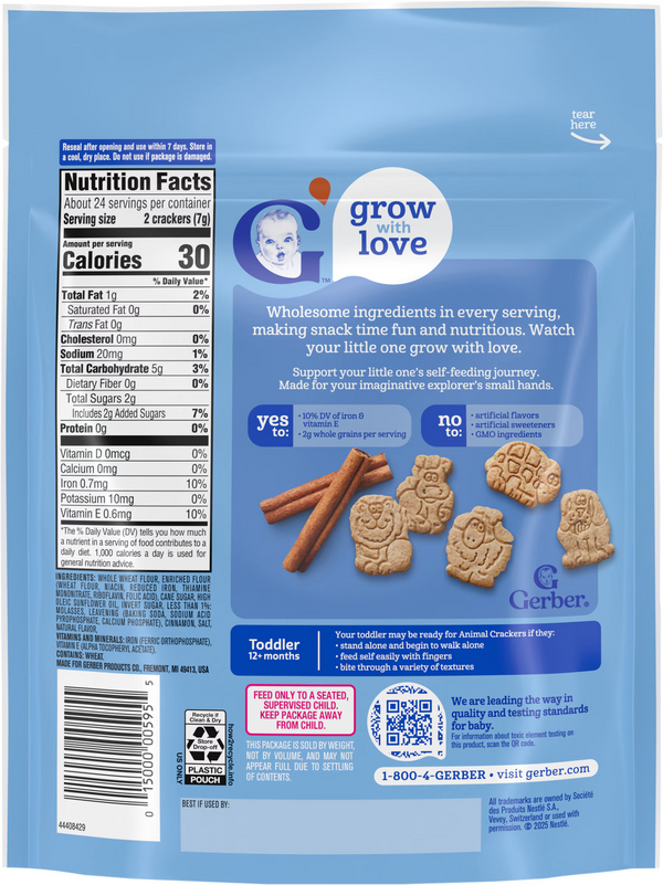 Gerber Cinnamon Graham Animal Crackers
