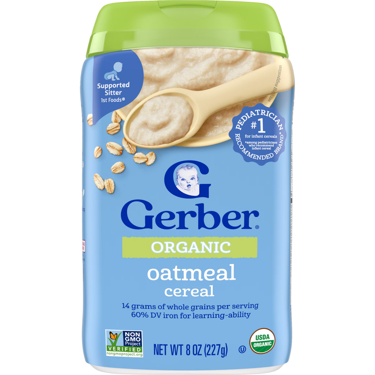Gerber Organic Oatmeal Infant Cereal – 6+ Months, Baby Cereal