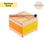 Brainsmith Square Tone Drum | Wooden Musical Toy for Babies 6M+