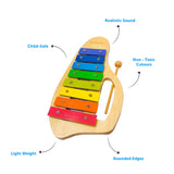 Brainsmith Wooden Xylophone 13.6 × 7 × 0.7 Inches Multicolor