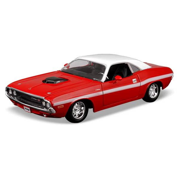 Maisto 1:24 1970 Dodge Challenger R/T Coupe Red Licensed Diecast Scale Model Car