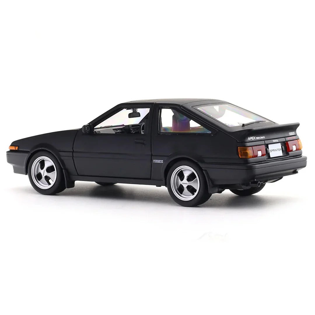 Maisto 1:24 Toyota Sprinter Trueno AE86 Matte Black Licensed Diecast Scale Model Car